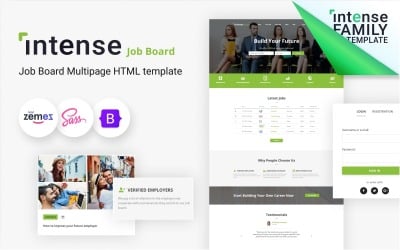 Intense - Plantilla de sitio web HTML5 para bolsa de trabajo