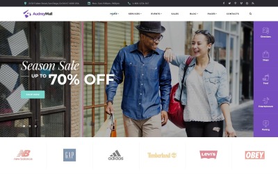 Audrey Mall - Centre commercial, modèle de site Web de magasin de divertissement