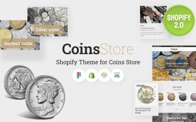 CoinsStore – Shopify 2.0-Theme für Sammlermünzen und Zubehör