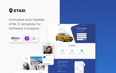 Etaxi -出租车公司适应性网站模板