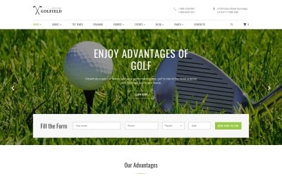 高尔夫俱乐部响应式网站模板