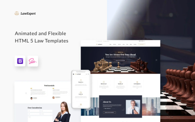 Expert en droit - Modèle de site Web réactif pour cabinet d&amp;#39;avocats