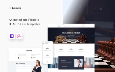 Law Expert - Law Firm 响应 Website Template