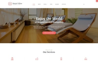 Royal Villas - Modelo de Joomla responsivo em Spa Resort & Hotel