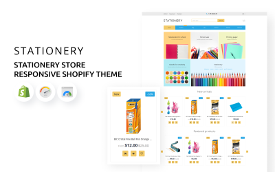 Stationery - Stationery Store 响应 Shopify Theme