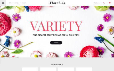 Plantilla VirtueMart para tienda de flores