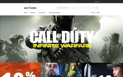 Arcademo - Thème Magento réactif pour la boutique de jeux vidéo