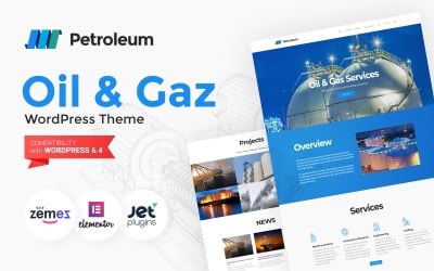 Petroleum - Oil &amp;amp; Gas Company Responsive WordPress Theme