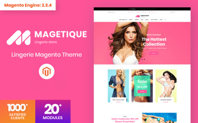 Magetique - Tema Magento de lencería