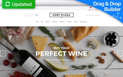 Chef Plaza - Élelmiszer- és borüzlet MotoCMS e-kereskedelmi sablon