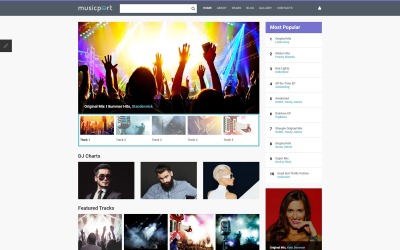Responsiv Joomla-mall för musikportal