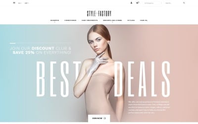 Hair Salon Ecommerce Template - StyleFactory PrestaShop Theme