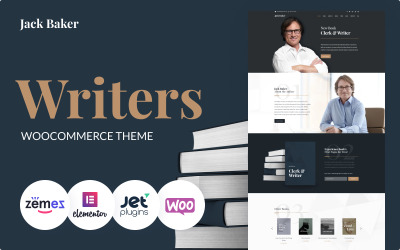 Jack Baker - Tema WordPress reattivo per lo scrittore