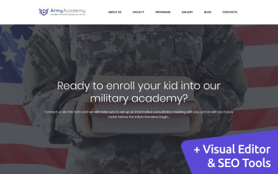 Military Academy Moto CMS 3 Template