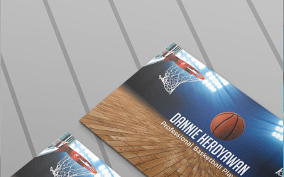 Plantilla PSD de tarjeta de visita de baloncesto