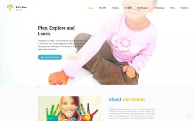 Kids Tree Pre学校 Landing Page Template