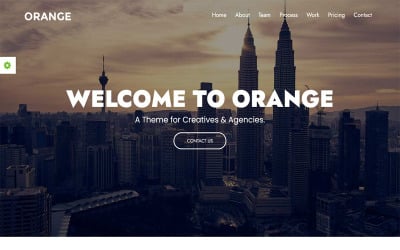 橙色-一页引导网站模板