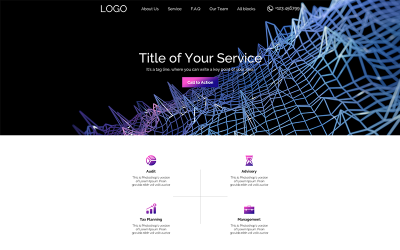Consulting / Service PSD-sjabloon