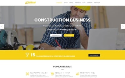 Dream - Construction Joomla 4 and Joomla 5 Template