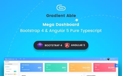 Gradient Able Bootstrap 5 Admin模板