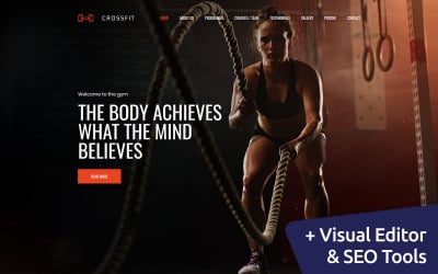 Crossfit - Фитнес Клуб Премиум Moto CMS 3 Шаблон