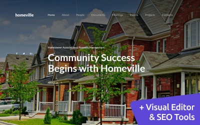 Homeville - шаблон асоціації власників будинків Premium Moto CMS 3
