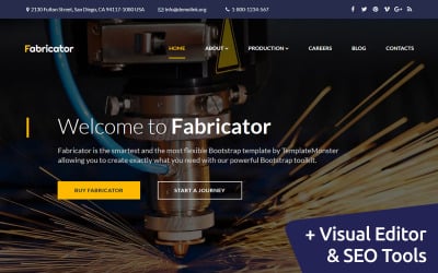 Fabricator - Industrial Moto CMS 3 Template