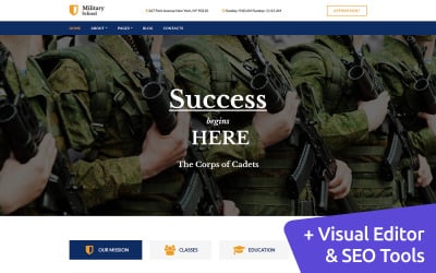 Military School Moto CMS 3 Template