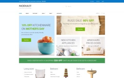 Modulet Home Decor &amp; Furnishing Template WooCommerce Theme