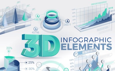 3D infografika prvky po úvodní efekty
