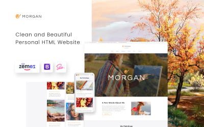 Morgan - HTML5格式的多页艺术家作品集
