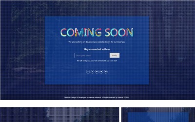 Page Max Coming Soon - Page spécialisée Bootstrap 4 Responsive HTML