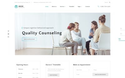 内部-心理诊所多页HTML5网站模板