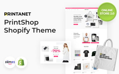 Printanet -网上商店配件2.0 Shopify Тема