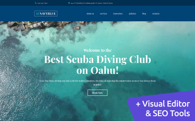 NavyBlue - Scuba Diving Club Moto CMS 3 Template
