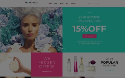 Парфумерна крамниця Fragrancia Тема WooCommerce