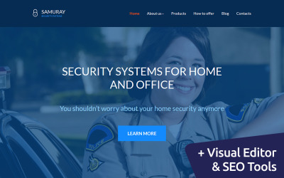 Samuray - шаблон системи безпеки Moto CMS 3