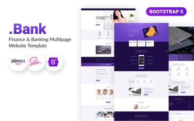 .银行- Bootstrap 5网站的多页模板，用于金融和银行