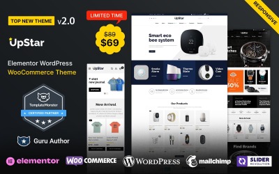 UpStar - Çok Amaçlı Mağaza Elementor WooCommerce Teması