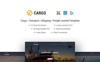 Vracht - Transport / Verzending / Vracht Joomla 3-sjabloon