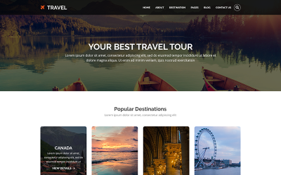 TRAVEL - Tours and 旅行 PSD Template