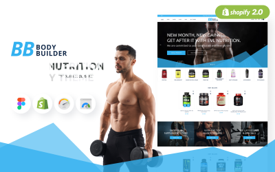 Body Builder - Tema da Shopify para Nutrição Es为tiva