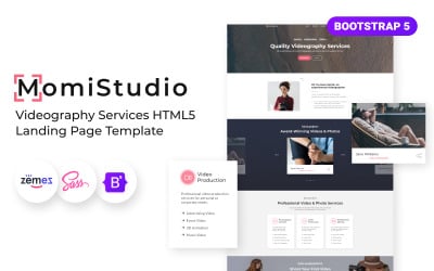 MomiStudio -视频摄像服务的HTML5登陆页面模板