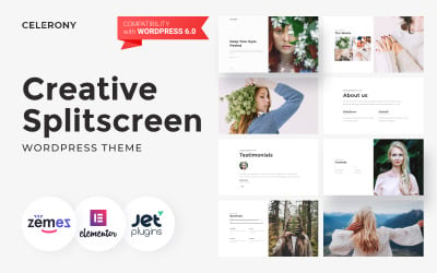 Celerony - motyw Creative Splitscreen WordPress Elementor