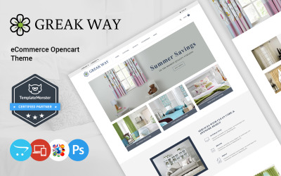 Greak Way - Магазин штор і шаблон OpenCart для меблів