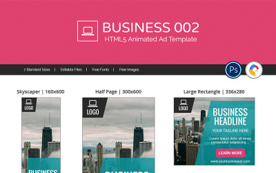 Business 002 - Banner animato di annunci HTML5
