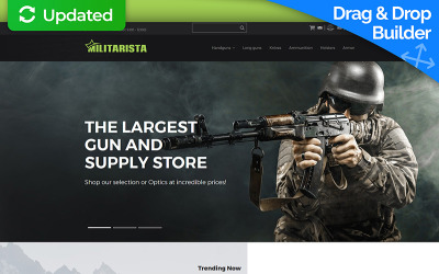 Militarista - Шаблон электронной коммерции MotoCMS для магазина оружия