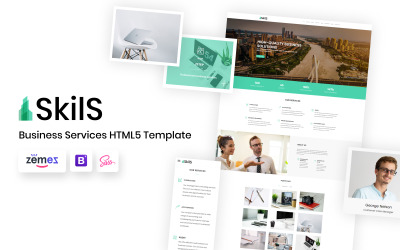Skils - HTML-bestemmingspaginasjabloon voor zakelijke diensten