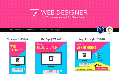 Professionele diensten | Web Design advertentie geanimeerde banner