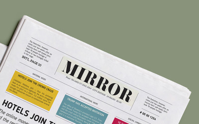 报纸镜子-企业形象模型
